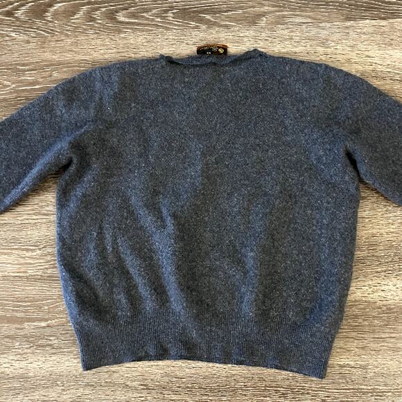 Loro Piana 100% Cashmere Sweater Gray Size 52 (*Shrunk* to XS/S) Cropped Fit - Picture 8 of 13